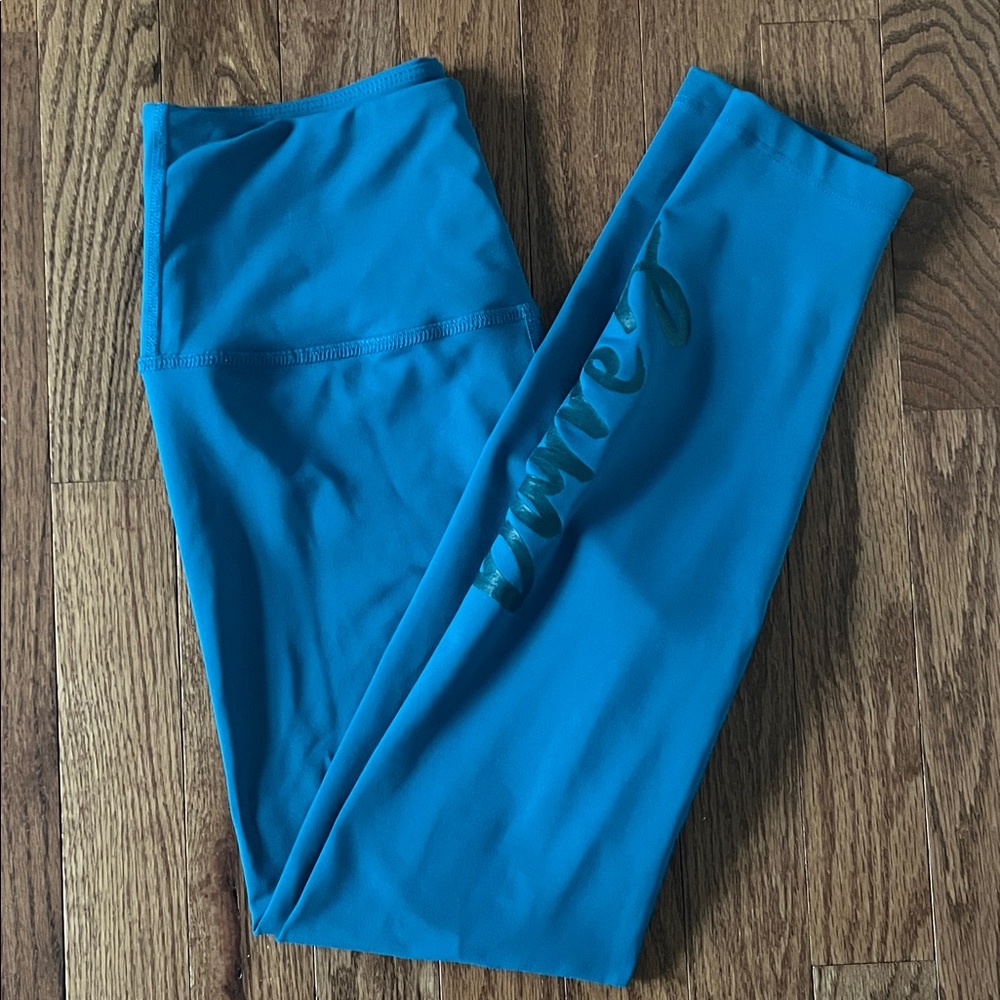 Beyond Yoga Barre3 Vibrant Blue Leggings